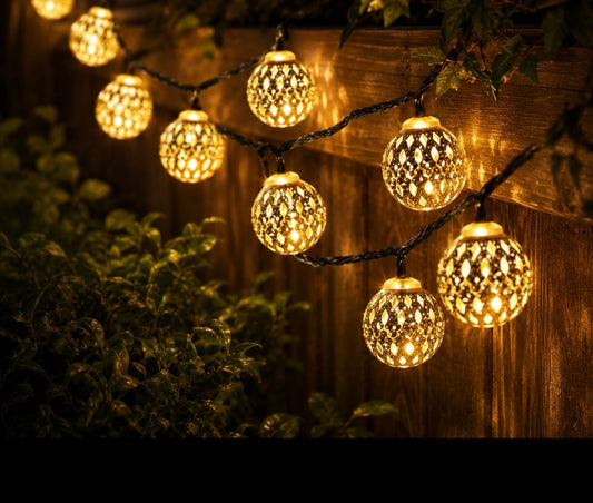 Guirlande Solaire Boules Marocaines